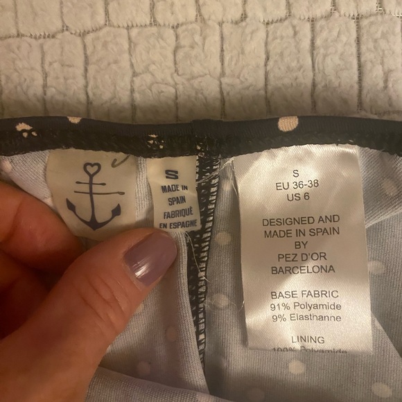 New Anthropologie polka dot bathing suit size small /6 - Picture 6 of 7